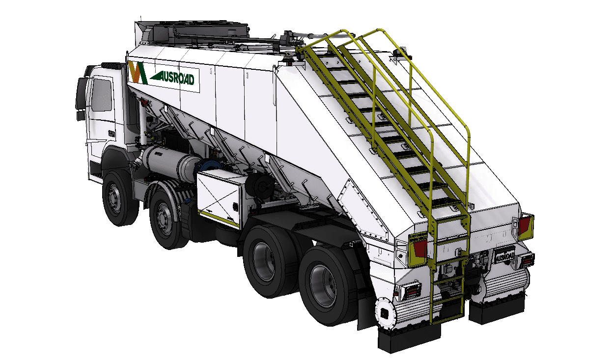 Ausroad Fluidised Powder Spreader TechDraw Left